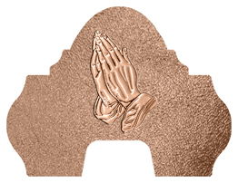DARAY-L-516-BZ-SH-BZ Bronze Praying Hands Shimmer Bronze